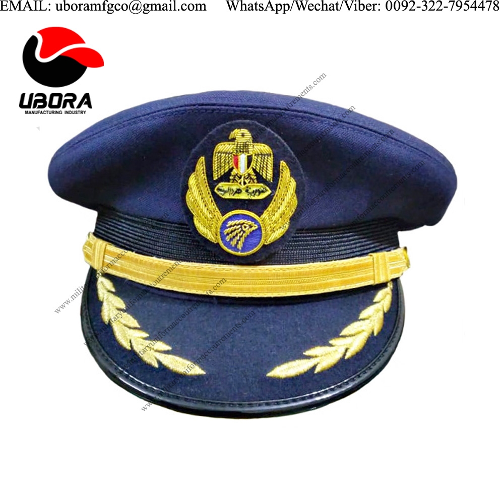 UAE Military officer embroidered cap wth bullion badge bullion wire UAE Military officer embroidered